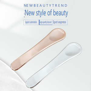 Applicateur électroplaqué de 6 cm pour crème de maquillage, bâton de maquillage en métal, accessoire cosmétique, outil de beauté, bâton de <span class=keywords><strong>massage</strong></span>, cuillère - Product Image 2
