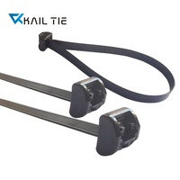 Tali bulu mata plastik 1/2 inci, tahan UV Acetal tahan cuaca hitam POM gesper ganda