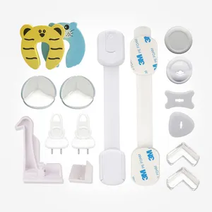 Installation facile Kit d'épreuvage pour bébé Sangle de sécurité pour enfant en plastique Serrures Protecteur d'angle de sortie pour porte d'armoire Enfants bienvenus