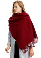 Châle en cachemire pour femme de créateur - Longueur moyenne/longue, épais, chaud, imprimé numérique floral, couleur unie, pompon, pour toutes les occasions