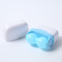 Nouveau Rouleau de Glace pour le Visage et les Yeux, Mini Rouleau Facial Portable et Rafraîchissant, Outils de Soins Personnels de la Peau avec Rouleau 2-en-1 et Étui de Transport