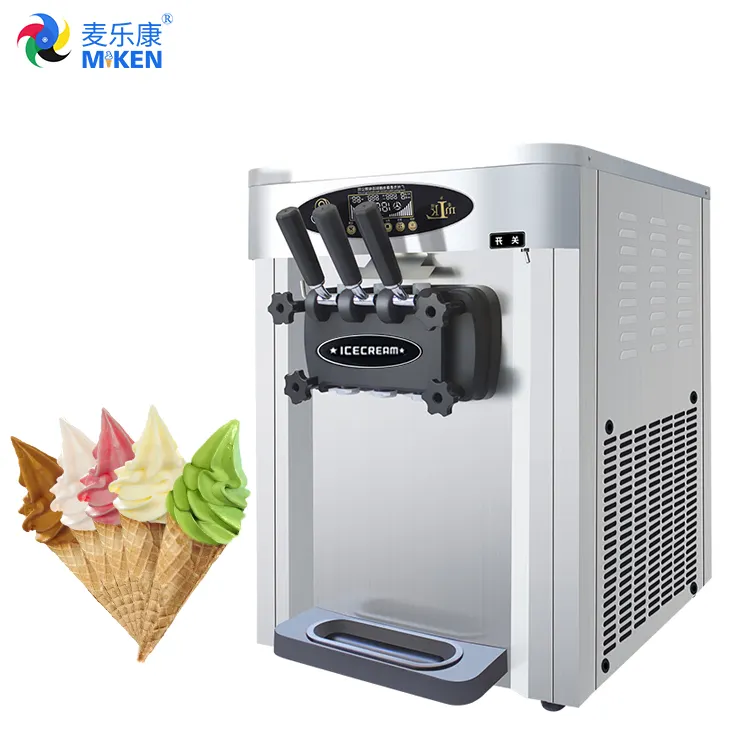 SJYDQ Cream Maker Frozen Yogurt Double Mini Ice Cream Machine for Home 