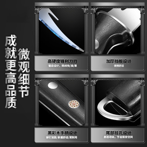 Cuchillo para Desvenar Camarones de Acero Inoxidable con Mango de Madera Negra, Herramienta Resistente para Mariscos, Cuchillo Multifuncional para el Vientre del Pescado - Product Image 4