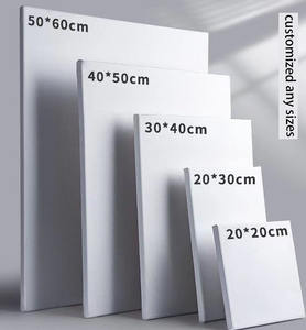 280gコットンファインアートホワイトブランクアーティストキャンバス絵画描画ボード木製フレーム、油絵・アクリル絵画用キャンバス付き - Product Image 4
