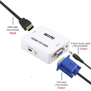 Mini convertidor HDMI2VGA Full HD 1080P con salida de audio para monitor y proyector - Product Image 2