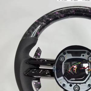 Pour <span class=keywords><strong>Mercedes</strong></span> Benz Amg <span class=keywords><strong>A220</strong></span> W176 W205 W212 W222 W463 W464 W205 Classe C Volant en fibre de carbone forgé - Product Image 3