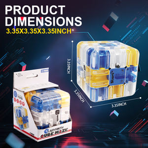 LEZA BABY <span class=keywords><strong>Cube</strong></span> <span class=keywords><strong>magique</strong></span> labyrinthe 3D avec boule d'acier roulant Jeux éducatifs Jouet pour enfants Nouveauté Track Ball Jouets éducatifs - Product Image 6