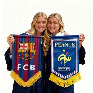 Drapeau triangulaire personnalisé avec logo et motif, drapeau suspendu, bannière de décoration pour équipe de football, club de football, cadeau - Product Image 4