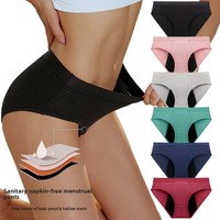 Culotte menstruelle sans serviette hygiénique, prix usine OEM, 4 couches anti-fuite, côtelée, pour la récupération post-partum
