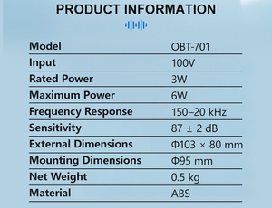 Système de sonorisation OBT-701, <span class=keywords><strong>tour</strong></span> de sonorisation pour événements intérieurs, enceinte de plafond passive intérieure à vendre - Product Image 2