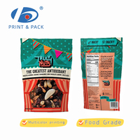 Pochette personnalisée pour biscuits, emballage de snacks, sac en Mylar résistant à l'humidité avec fermeture éclair