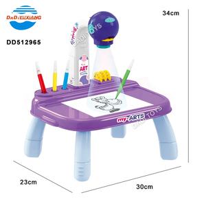 Tablero de dibujo de aprendizaje temprano para niños, juguete de escritorio, proyector, mesa de dibujo - Product Image 4