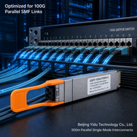 وحدة إرسال واستقبال بصرية أصلية جديدة من سيسكو QSFP 100G PSM4 S MPO بطول 500 متر SMF متوازية أحادية الوضع لشبكات المناطق المدنية (MAN)