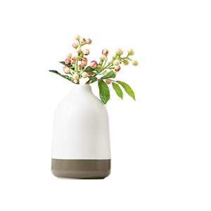 Vase de table moderne en céramique émaillée écologique pour la décoration de salon, largeur 2-4 pouces x hauteur 4-8 pouces - Product Image 1