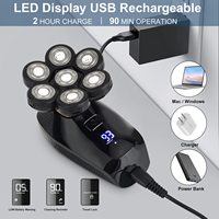 En stock 7D Multi 5 en 1 tondeuse électrique pour hommes USB Rechargeable étanche rotatif barbe nez rasoir tête chauve rasoir