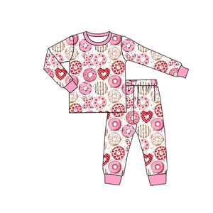 Précommande Saint-Valentin : Pyjamas et tenues pour petites filles, barboteuses à cœurs et nœuds, grenouillères pour tout-petits, vêtements pour enfants en gros - Product Image 2