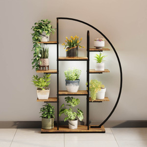 Soporte de Madera Ovalado para Plantas, Estante Vertical de 8 Niveles, Estable, sin Respaldo, Ligero, para Uso en Interiores - Product Image 6