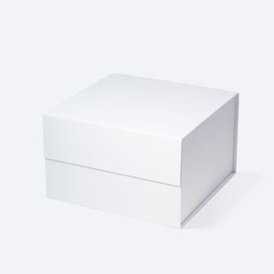 <b>White</b> Color Magnetic Gift <b>Box</b> B6 Square Deep Folding Paper Packaging <b>Box</b> for Gift and Clothing - Product Image 1
