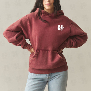 Bulk Custom Digital Print High Quality Loose Fit Cotton <b>Polyester</b> Blend Luxury <b>Hoodie</b> Unisex Aged Retro Wash <b>Hoodie</b> - Product Image 2