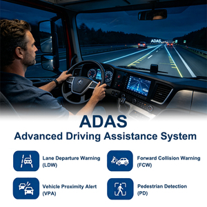 Cámara para Taxi con IA de 2 Canales y 1080P, 4G, GPS, ADAS, DMS, Cámara Dual para <span class=keywords><strong>Uber</strong></span>, Lyft, Gestión de Flotas de Vehículos, Monitoreo de Seguridad, OEM/ODM - Product Image 4