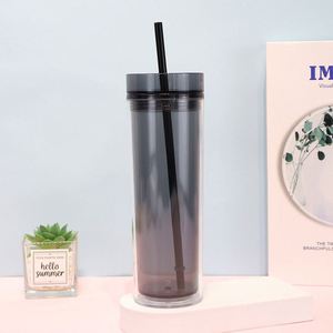 Commande en gros de gobelets en acrylique à double paroi de 16 oz avec paille pour café froid et nitro - Product Image 3