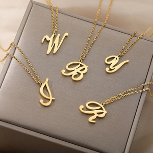 Collar con cadena de eslabones para mujer, joyería con iniciales a la moda, letras personalizadas, 26 - Product Image 4