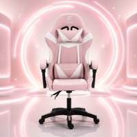 Chaise de jeu de course à dossier haut avec support lombaire et appui-tête, chaise d'ordinateur pivotante, logo personnalisé