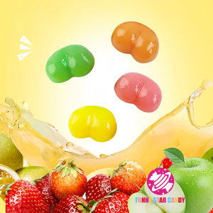 Toptan toplu hayvan popo QQ Gummies 3D tatlı Mix meyve lezzet yumuşak şekerleme renkli Ass şekilli jöle sakızlı şeker - Product Image 4