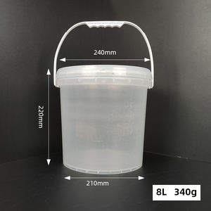 Petite boîte transparente imprimée personnalisée en plastique de haute qualité peu de seau d'eau recyclable seau en plastique 8L - Product Image 3