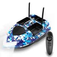 V802 Bateau à pêche à coque de couleur personnalisée avec détecteur de poisson sonar à double antenne Stockage de 4 appâts 3KG Chargement de feux de navigation à LED