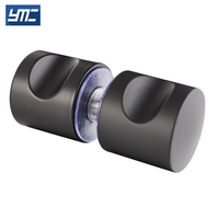 Poignées de porte et de fenêtre en laiton noir mat YMC, design moderne, pour salle de bain, douche, installation facile, garantie 5 ans
