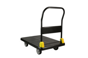 गोदाम उद्योग के लिए 110-65 मिमी लोडिंग 600 किलोग्राम ब्लैक प्लेटफॉर्म प्लास्टिक फोल्डेबल ट्रॉली - Product Image 4