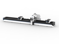 Machine de découpe laser à fibre pour tubes circulaires et profilés métalliques CNC 3 axes à refroidissement par eau