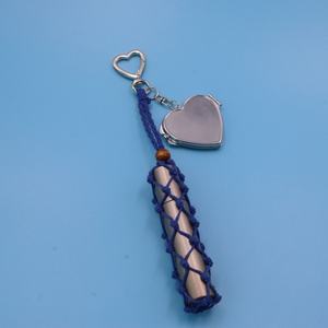 Porte-clés <span class=keywords><strong>vide</strong></span> réglable Cage Design rouge à lèvres sac avec miroir compact porte-clés décor fil de cire filet <span class=keywords><strong>poche</strong></span> brillant à lèvres porte-clés - Product Image 4