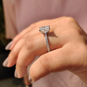 Bague en diamant de laboratoire magnifiquement conçue, reflétant l'amour véritable, éclatante, parfaite, bijoux élégants en provenance d'Inde - Product Image 3