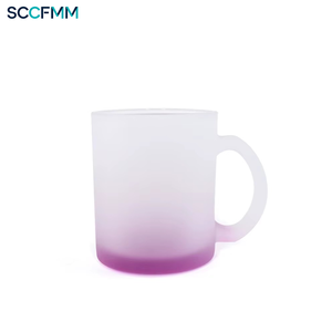 升华磨砂玻璃杯定制热转印标志咖啡杯圣诞杯礼品可爱茶奶杯 - Product Image 3