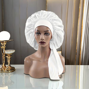 <span class=keywords><strong>Bonnet</strong></span> en satin double couche de marque BESTELLA avec nœud papillon Impression de logo personnalisé pour femmes de grande taille pour la fête d'affaires à vélo - Product Image 1