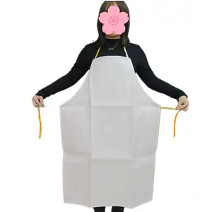 New style customized white heavy duty Vinyl slaughter house Work apron Men Industrial Rubber Butcher PVC Waterproof Apron