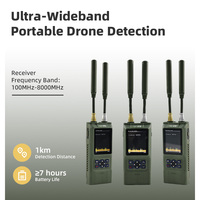 Detector de Drones Portátil de Banda Ultra Ancha de 100-8000 MHz con Control Remoto |   Dispositivo Portátil de Detección de Drones con Alcance de 1 km