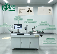 Ligne de production automatique de marquage laser et d'inspection visuelle pour cartes PVC intelligentes, avec codage de cartes IC et lecture de codes QR