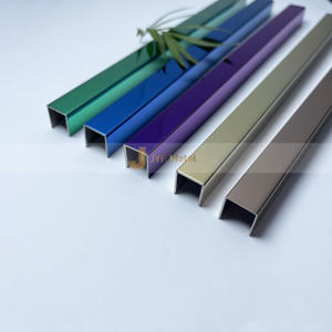 Colour Mirror 304 Stainless Steel U Shape Tile Trim Corners Decorative <b>Metal</b> Polished Stainless Steel Tile Trim - Product Image 3