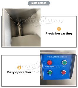 Nueva condición automática picadora de carne congelada y máquina trituradora de salchichas para pollo y cerdo - Product Image 4