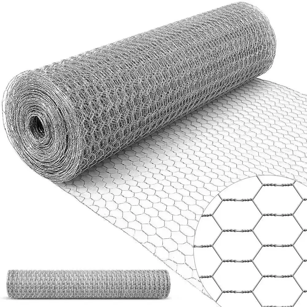Hexagonal Wire Garden Wire Mesh Netting for Plants Crafting Wire Mesh Fence Barrier Garden Mesh Fencing