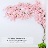 Wanddekor Ranke Kirschblütenbaum-Thema Event Hochzeit Hotel Club Café Zuhause Kirschblüten Rosa Künstlicher Kirschbaum