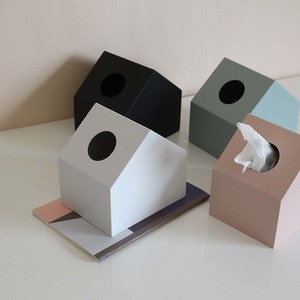 New product house-shaped custom metal tissue product box tissue holder cover adorable and modern