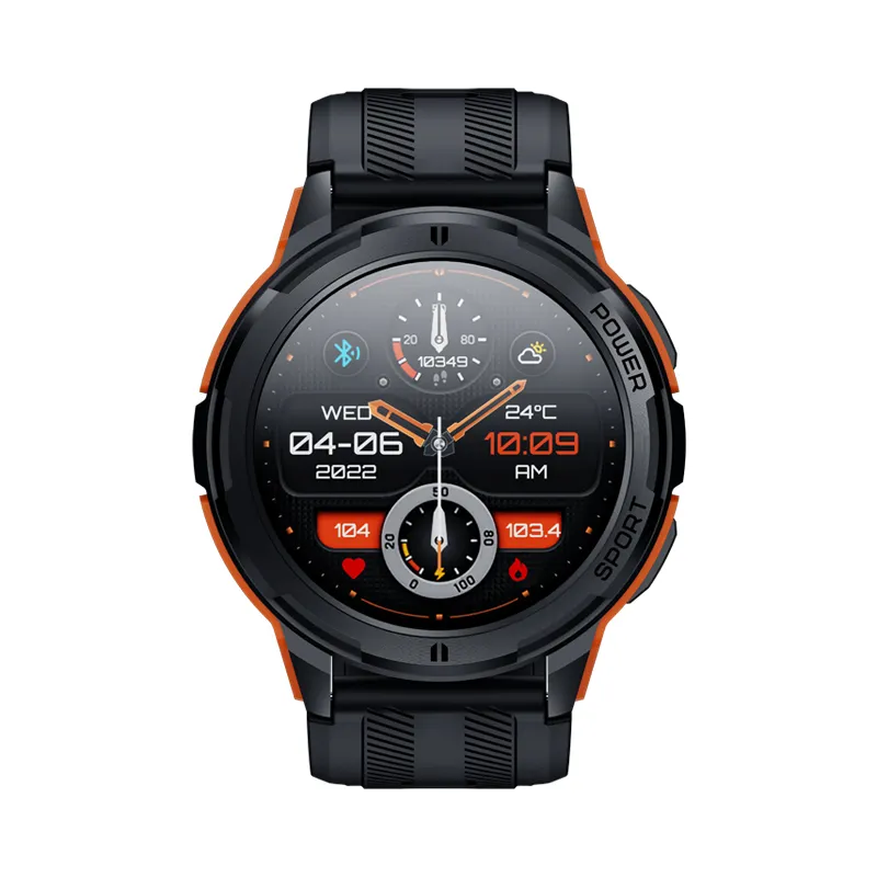 2023 466*466 AMOLED C25 smartwatch BT calling VC30F true heart rate SPO2 monitoring Outdoor sport men smart watch C25