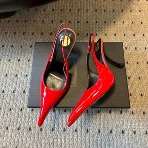 Zapatos de Tacón Alto de Cuero Negro Estilo 2026, Tacón Curvo, Punta Puntiaguda, con Cordones, Stilettos Sexys para Mujer, Zapatos de Verano - Product Image 2