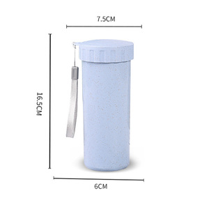 Customized Logo of Wheat Straw Cup Advertising Water Cup Portable Promotional Gift Cup