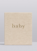 Carnet de notes personnalisé en tissu de lin épais, pour bébé, Journal intime avec Logo gaufré or et boîte de couverture rigide en lin