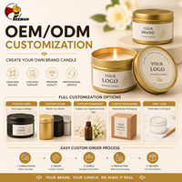 Bougie parfumée en cire de soja Beeman, boîte en métal, aromathérapie, parfum d'ambiance, 25 heures de combustion, cadeau de mariage, étiquette privée personnalisée, OEM